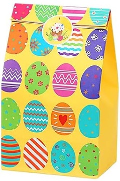 Papierowe torebki na słodycze z naklejkami Happy Ester