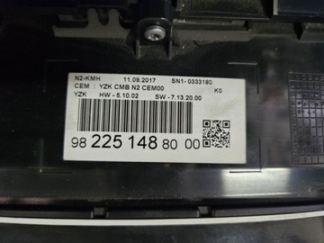 PEUGEOT EXPERT PŘÍSTROJOVÁ DESKA BUDÍKY 9822514880