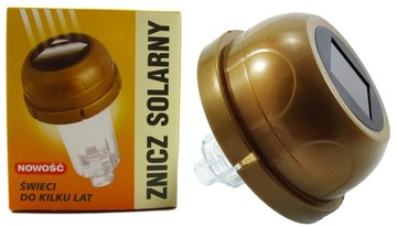Kapturek solarny do zniczy znicz solarny duży przykrywka 95mm