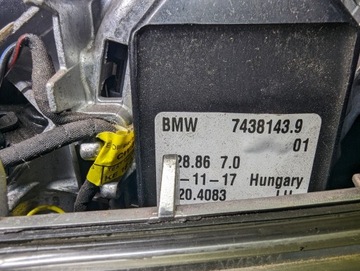 BMW F30 F31 ZRCÁTKO LEVÉ 5 PIN 7438143 393