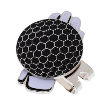 Козырек для гольфа с мини-рисунком и зажим для шляпы с мячом для гольфа Makerer, 3 цвета, черный