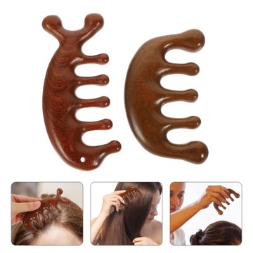 Массаж шеи массажной расческой с кровообращением 2