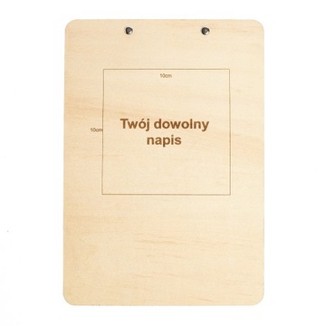 ДЕРЕВЯННЫЙ БУФЕР А5 С ЗАЖИМОМ, С ГРАВИРОВКОЙ ЛОГОТИПА НА ЗАЖИМЕ