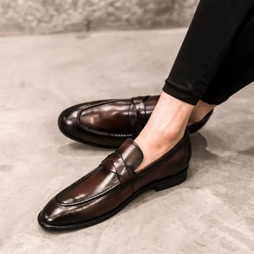 Мужские туфли Martin с круглой металлической пряжкой ROZ38-48