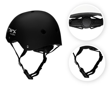 MOMI MIMI ДЕТСКИЙ ЗАЩИТНЫЙ ВЕЛОСИПЕДНЫЙ ШЛЕМ, МАТТОВЫЙ ЧЕРНЫЙ