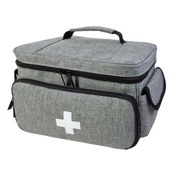 Emergency Kits Organizer Large Capacity Portable with Handle Travel gray