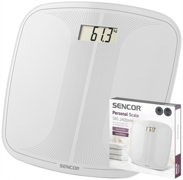 SENCOR Waga łazienkowa personalna 150 kg 100 g LCD SBS 2405WH Biała