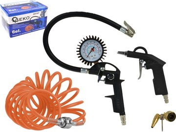 ZESTAW PISTOLET DO POMPOWANIA PRZEDMUCHIWANIA 6EL