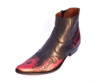 КОЖАНЫЕ БОТИНКИ С МОЛНИЕЙ PL WEST