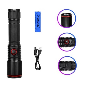MOCNA LATARKA TAKTYCZNA LED CREE XH-P50 ZOOM