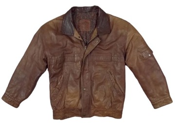 JUST TOP KURTKA SKÓRZANA PILOTKA BOMBER XL