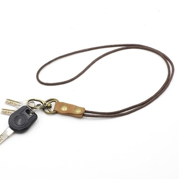 Ремешки на шею Прочный кожаный ремешок с металлическим зажимом.