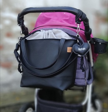 Torba duża do wózka pojemna komplet paski i haft