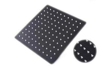 CZARNA SLIM DESZCZOWNICA METALOWA 20x20 KWADRAT