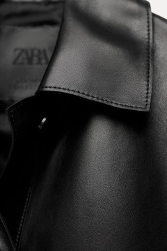 ZARA KURTKA SKÓRZANA Z KIESZENIAMI ZW LEATHER COLLECTIONL XS