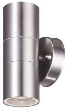 KINKIET GÓRA-DÓŁ zewnętrzna LAMPA na taras WELLA CHROM 2x GU10 LED IP44