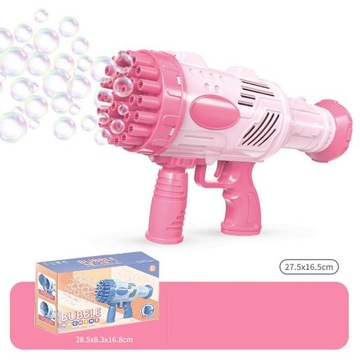 Пистолет для мыльных пузырей АВТОМАТ Батарейки + ЖИДКОСТЬ