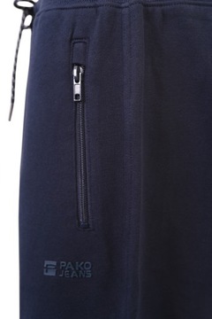 SPODNIE DRESOWE męskie długie sportowe HUNTER granatowe XL Pako Jeans