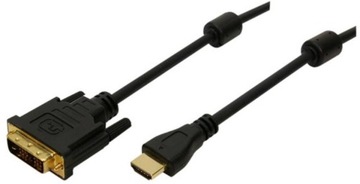 Kabel HDMI-DVI LogiLink CH0004 2m czarny do DVD x2