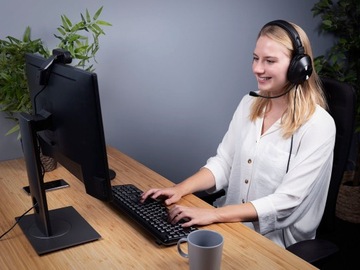 НАУШНИКИ С USB-МИКРОФОНОМ ДЛЯ ОФИСНОГО НОУТБУКА