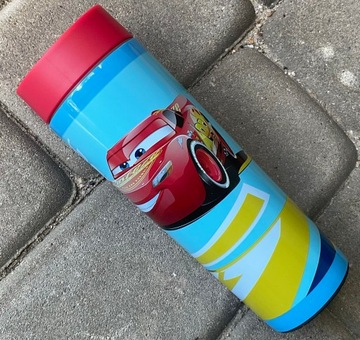 KUBEK TERMICZNY CARS AUTA BIDON TERMOS 400ml STALOWY DZIECIĘCY DO SZKOŁY