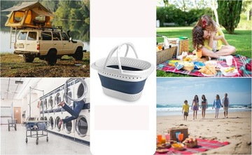 Kosz na pranie skladany silikon miski na pranie