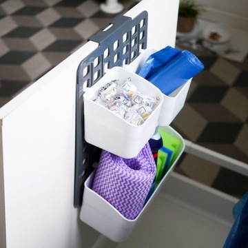 КУХОННЫЙ ОРГАНАЙЗЕР ИЗ ТРЕХ ЧАСТЕЙ ПОДВЕСНОЙ КОНТЕЙНЕР, БЕЛЫЙ