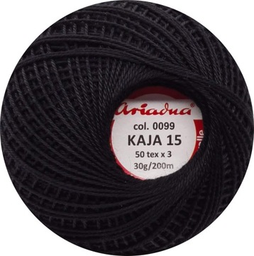 KORDONEK KAJA 15 KOL. 0099 CZARNY