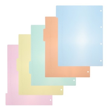 Divider Index Board Pink Binder 6 Hole Dividers