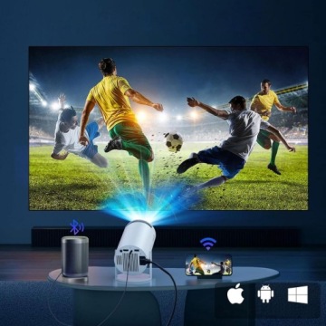 ПРОЕКТОР Проектор Android Smart TV WiFi HD Портативный вращающийся интеллектуальный динамик