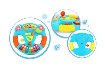 Интерактивный руль для малышей, развивающий 3+