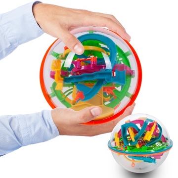 KULA LABIRYNT 3D PRZEPLATANKA GRAZ ZRĘCZNOŚCIOWA ŁAMIGŁÓWKA 19CM DLA DZIECI
