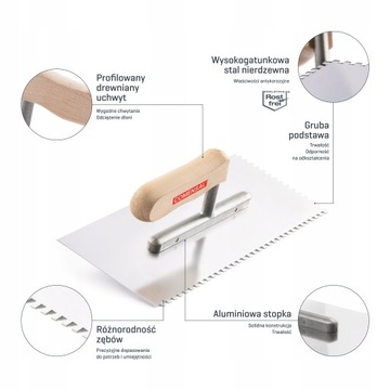 COMENSAL Зубчатый шпатель для плиточного клея, сталь 6x6