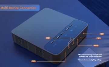 2023 New Mini Portable Projector 4K Supported Outdoor Proj