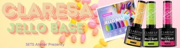 CLARESA RAINBOW JELLO BASE РОЗОВАЯ ГИБРИДНАЯ БАЗА РОЗОВАЯ С ЧАСТЯМИ ИЗ ФОЛЬГИ