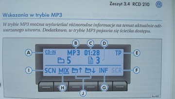 Руководство пользователя магнитолы VW RCD 210 VW Polo UP PL