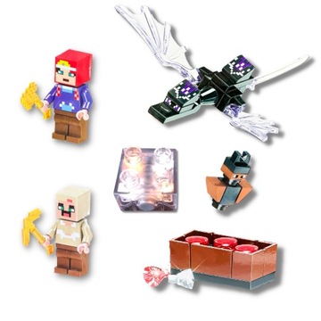 Minecraft MYWORLD БЛОКИРУЕТ АТАКУ ДРАКОНА НА ФИОЛЕТОВУЮ КРЕПОСТЬ LED 511 шт.