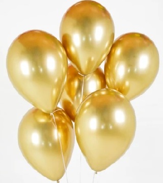 Balony chrom Błyszczące Glossy Złote shiny 10szt