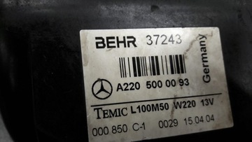 A2205000093 POUZDRO CHLADIČŮ MERCEDES W220 3.2 6V