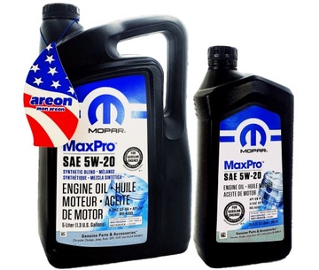 MOPAR 5W20 6L JEEP CHRYSLER RAM DODGE CHARGER