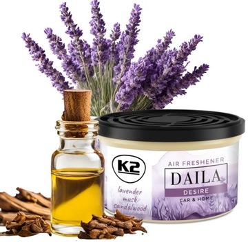 K2 DAILA DESIRE ZAPACH W PUSZCE naturalne olejki DO SAMOCHODU AUTA DOMU 30g