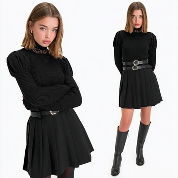 on Court Skirt Pleated XS ブラック Women's Court Skirt Pleated