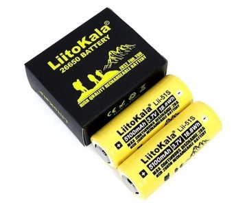 ЗАРЯДНОЕ УСТРОЙСТВО LITOKALA + 2x АККУМУЛЯТОР 26650 АККУМУЛЯТОР