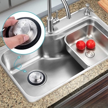 UTYLIZATOR ODPADÓW ZLEWU KUCHENNEGO ZATYCZKA ODPŁYWU POKRYWA UTYLIZATORA 8X8CM 2 SZT