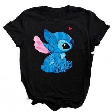 MODNA KOBIECA BLUZKA DAMSKA T-SHIRT NADRUK LIŚCIE