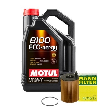 MOTUL 5W30 do FORD C-MAX 1.6 TDCi 07-14r MK2 FILTR