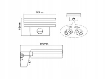 СВЕТОДИОДНЫЙ НАСТЕННЫЙ СВЕТИЛЬНИК С ДАТЧИКОМ ДВИЖЕНИЯ СУМЕРКИ 20ВТ