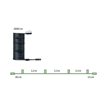 Przewód połączeniowy Plug & Shine 10m 1in-5out IP68 czarny / tworzywo sztuc
