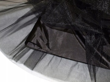 ЮБКА ИЗ ТЮЛЯ на подкладке ЮБКА 50см ЧЕРНАЯ