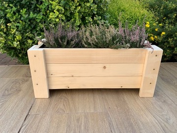 Donice doniczki drewniane z wkładem 60cm na wrzosy
